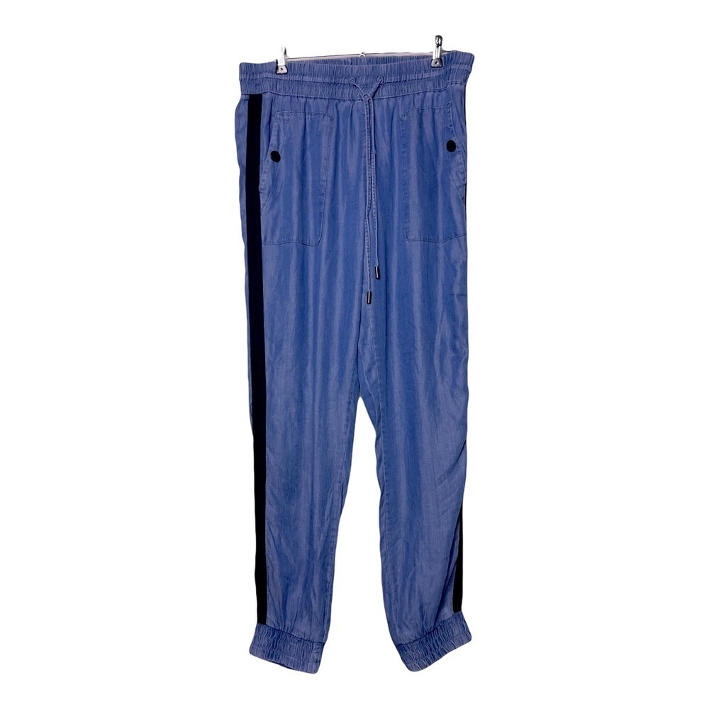 Karl Lagerfeld | Blue Chambray Tuxedo Jogger Pants, Medium